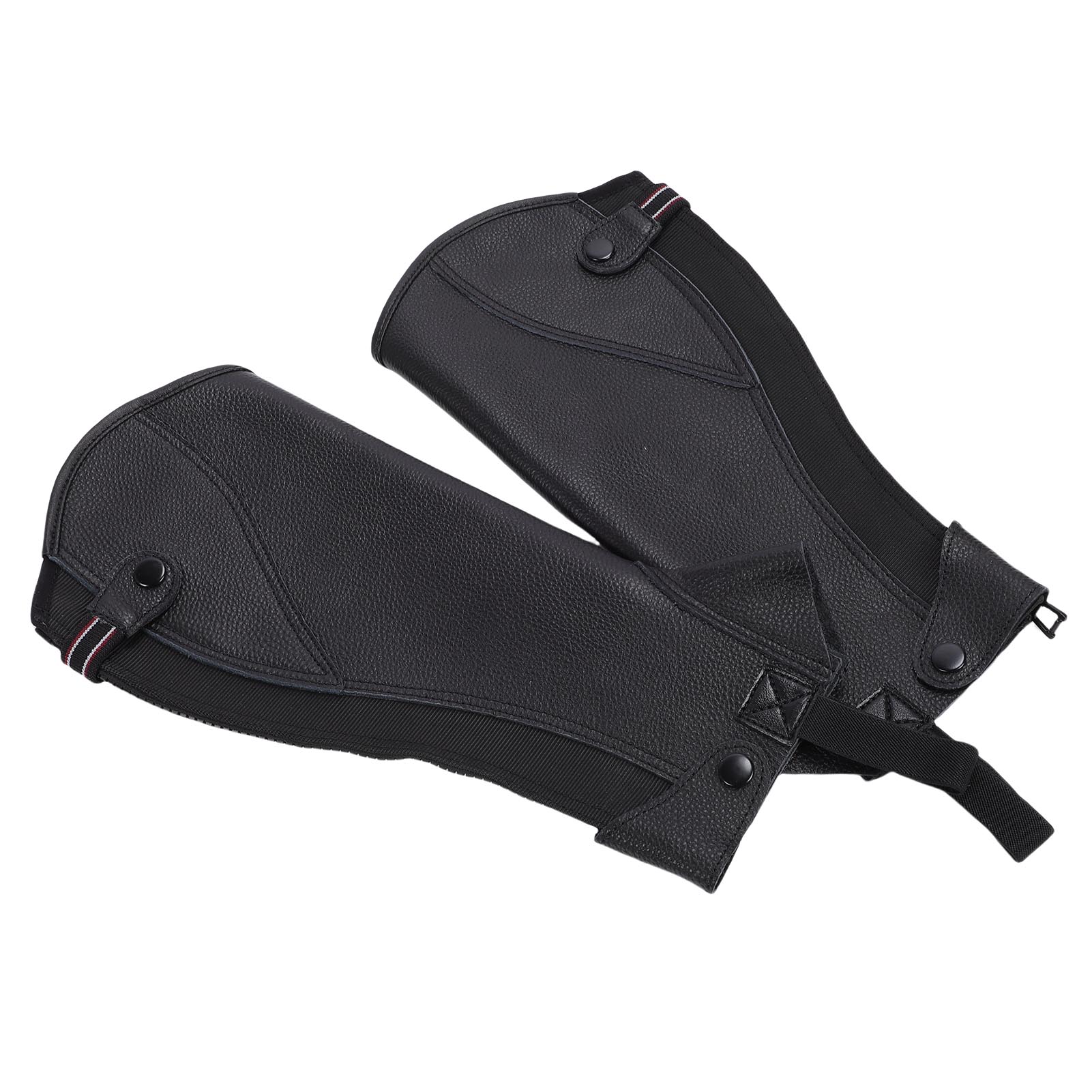 Lther Legs Cover Half Chap, 1 Pair Windproofing Leg Warmers   for Horse Riding, Zip Up Equestrian Protective Guard Bikers Gaiters for Adult