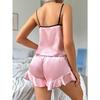 Sexy Slip Dress Home Wear Women's Summer Fashion Vest Shorts Set Home Silk Ice Silk Pajamas