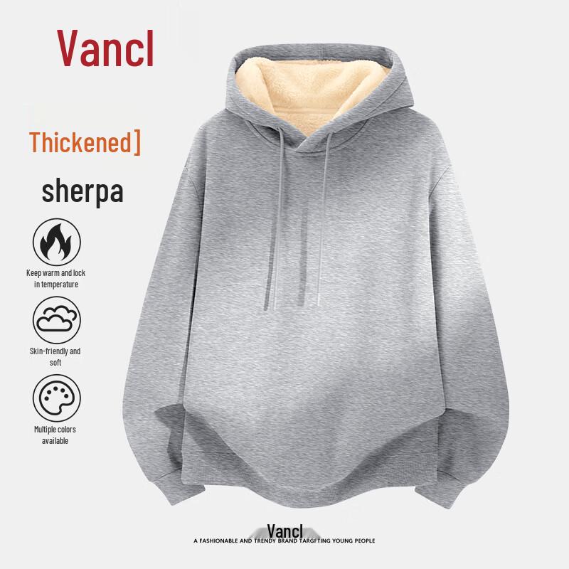 VANCL Men's Fleece Lined Hooded Sweatshirt