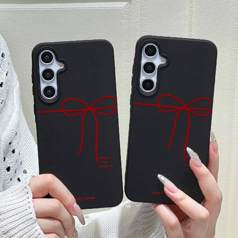 Bowknot Pattern Phone Case For Samsung Galaxy A56 5G A16 A17 A55 A36 A53 A35 A06 A07 A26 A34 S25 Ultra S24 FE S23 Soft TPU Cover