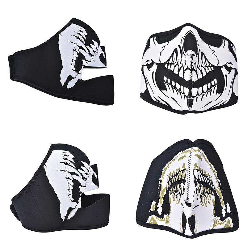 Punk Schedel Neopreen Halve Gezichtsmasker Ski Schaats Snowboard Motorfiets Bescherming