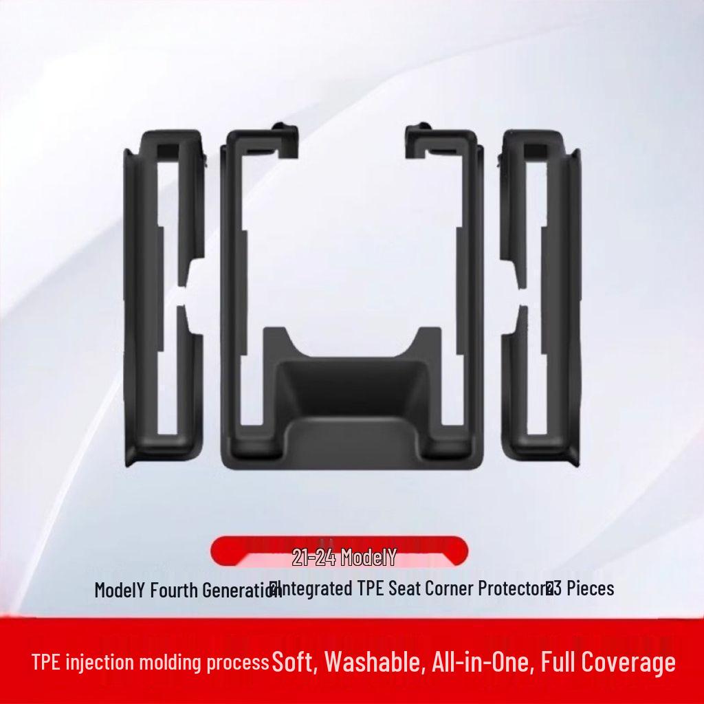 TPE Seat Bottom Corner Protector & Rear Door Sill Strip for Tesla Model Y Interior