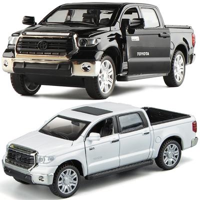 1/32 TOYOTA Tundra TRD Pickup Diecast Oyuncak Kamyon Modeli Minyatür Geri Çekilebilir Kapılar Açılabilir Ses ve Işık Koleksiyonu Erkek Çocuk İçin Hediye