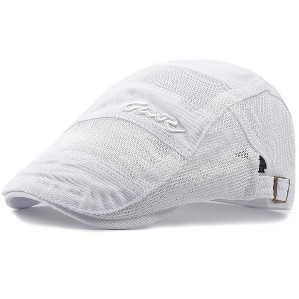 HT4783 Beret Czapka Wiosna Lato Siatkowe Czapki dla Mężczyzn Kobiet Retro Artysta Malarz Beret Oddychająca Czapka Płaska Bluszczowa Regulowane Berety