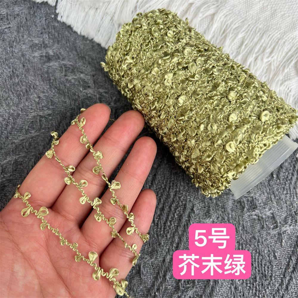 100G Glossy Ear Yarn, Bilateral Small Circles, Hand-mixed Wiring, Hand-woven Fancy Yarn DIY Knitting&Crocheting