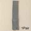 1Pair Vertical Bar Sweat Absorption Knitted Anti Friction Two Finger Socks Personality Cotton Medium Length Tube Split Toe Socks