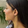 Genuine Black Onyx Studs Earrings Tiny Onyx Leafy Studs Sterling Silver Earrings for Women Black Stone Unique Earrings Bridesmaid Gifts