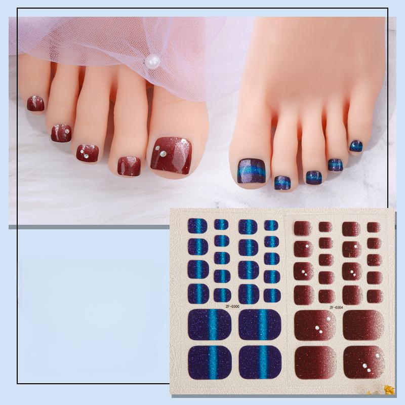 Nové samolepky na nohy, samolepky na nehty, vodotěsné samolepky na nehty s cibulovým práškem 5D imitace diamantu