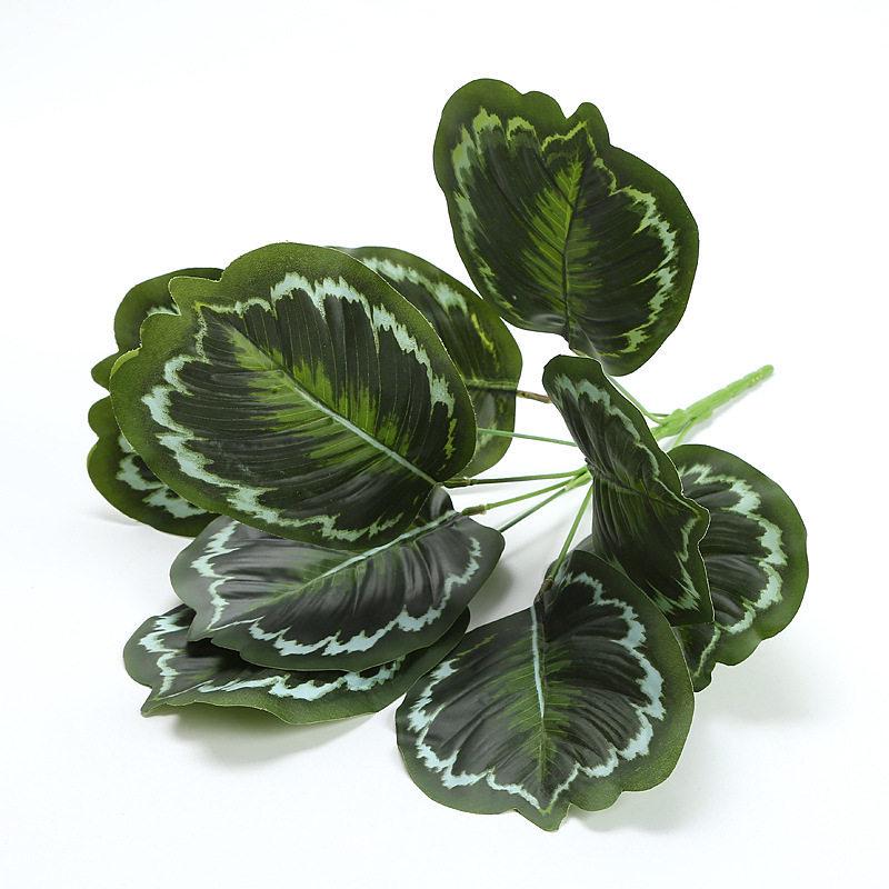 Artificial Pothos & Monstera Leaves Wall Decor for Living Room - Small Potted Greenery Arrangement