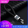 BAIJ1 2025 Car logo Keychain With Car Logo Metal Keychain Nylon Braided Rope Key Ring For BMW E90 E60 E61 E93 E87 E36 E46 E39 E53