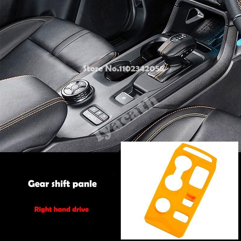 LHD RHD For Ford Ranger Wildtrak T9   2024 ABS yellow gear shift panle steering wheel Central Screen trument cover