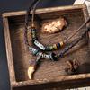 Wolf Fang Double Stacked Necklace Men's Ethnic Style Personality Design Jewelry Women's Premium Versatile Jewelry Tide