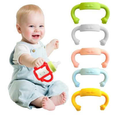 Baby Bottle Silicone Handle Soft Grip Breastfeeding Bottle Handle Attachment Flexible Bottle Accessory for Newborns