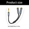 30Cm Long 6.5mm Mono Sound Y Cable Splitter Adapter Cord Line For Double Output To Amplifiers And PA Systems