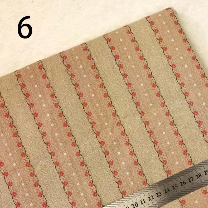 Bargain price Japanese Yarn-dyed Fabric DIY Handmade Bag Doll Quilting Craft Patchwork Fabric 100% Cotton Sewing Cloth 50*70CM