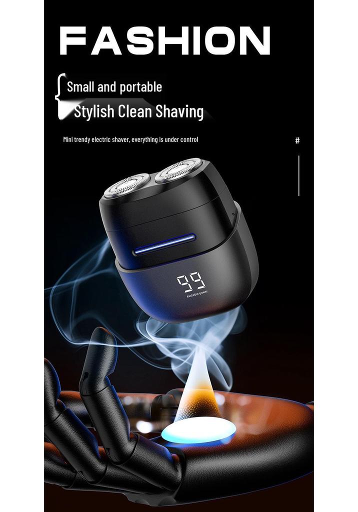 Rechargeable Portable Mini Electric Shaver for Men - Washable Beard Trimmer