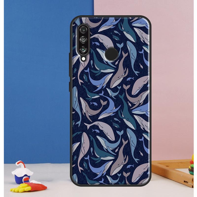 Whale Fish Wave Sea Case For Huawei Nova Y73 Y72 Y70 Y90 Y60 Y61 Y91 12s 12i 11i 8i 9 10 SE P30 P40 Lite P60 Pro