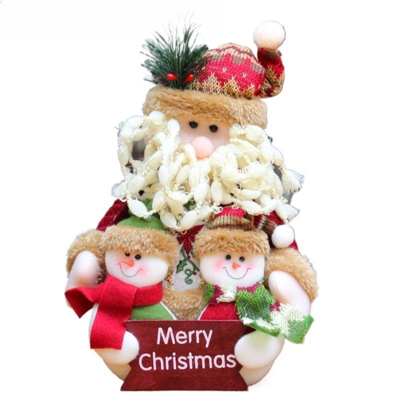 1pc Christmas Decoration Cute Snowman Old Man Figurine Exquisite Doll 25cm Home Decorative Items for Festivals Ornaments Cloth