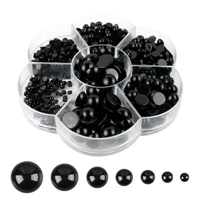 DIY 3-12mm 500ks Okrúhle Ploché Čierne Oči Plastové Oči Oči pre Bábiky Výroba Bábik Hračky Oči Medvedíka Oči Bábik Doplnky