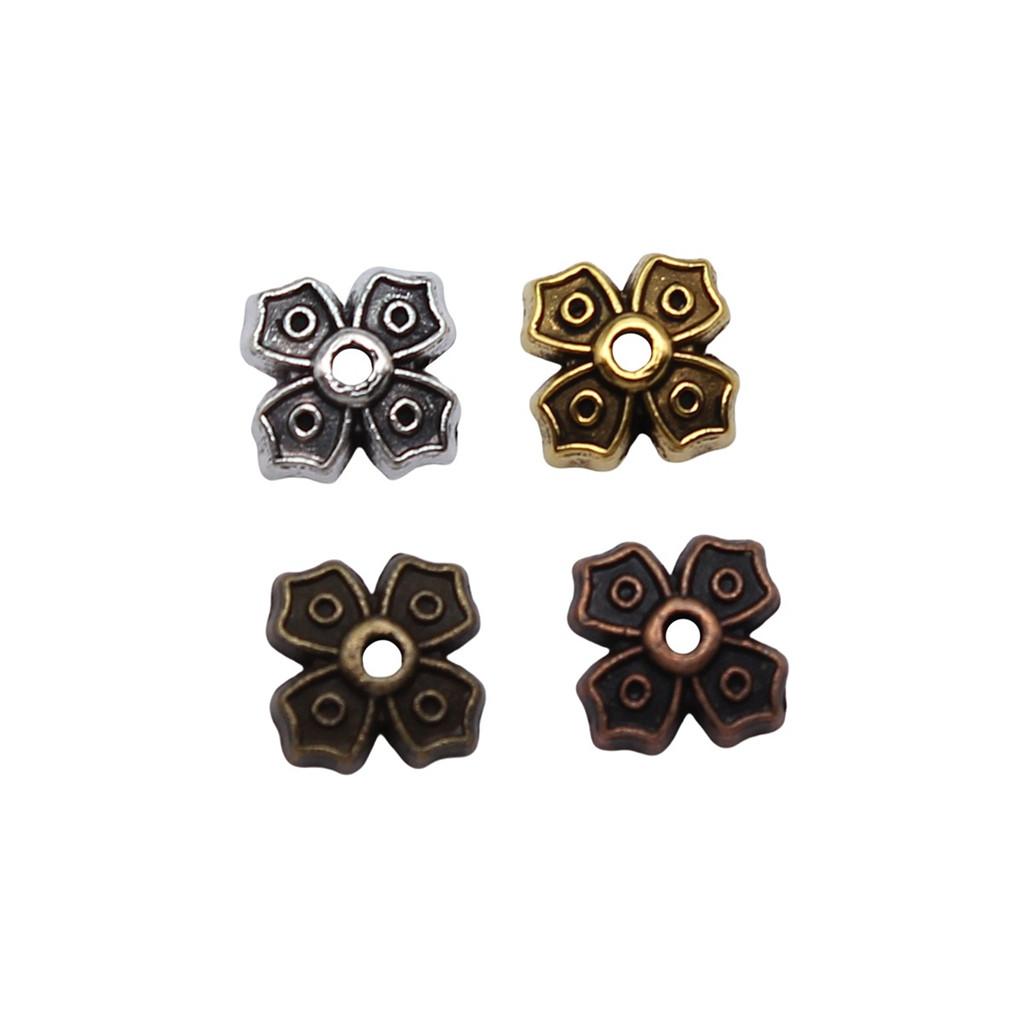 Multi Color Swirl Flower Bead Caps Spacer Beads For Jewelry Making Components
