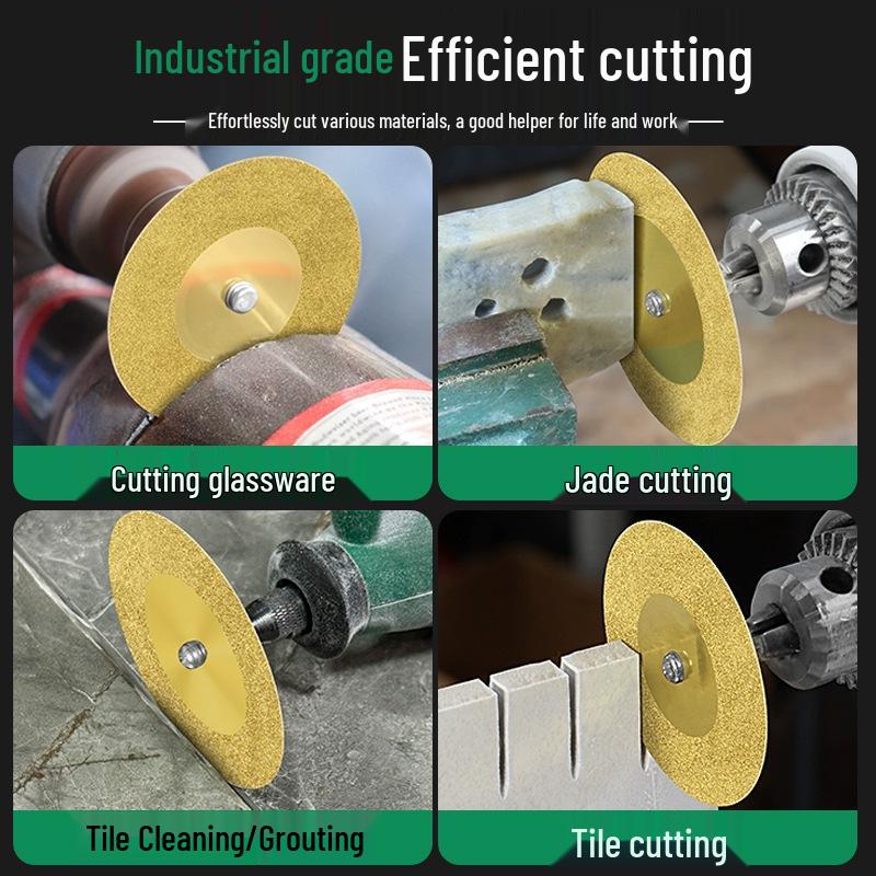 Titanium-Plated Carborundum Cutting Disc for Tile, Glass, Ceramic, and Jade Seam Cleaning