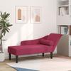 VidaXL Chaise Longue with Cushions Burgundy Red Velvet, Upholstered Sofa, Sofa for Bedroom, Sofa for 2 4007592