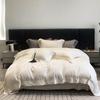 COMOLIVING Tencel Cotton Lace Duvet Cover