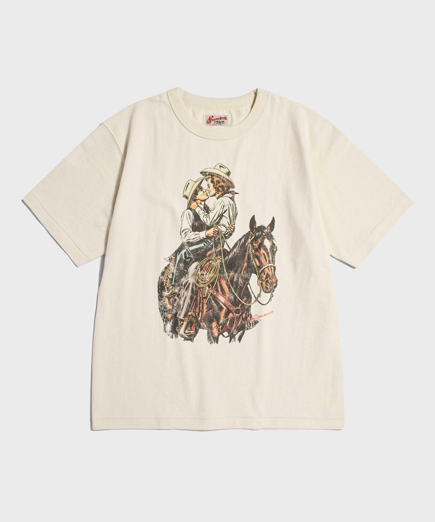 Beulonseun West Romance Loopwheeled Graphic Tee Apricot