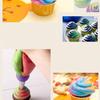 Single Tip 3 Color Piping Coupler Swirl Cake Decorating Nozzle
