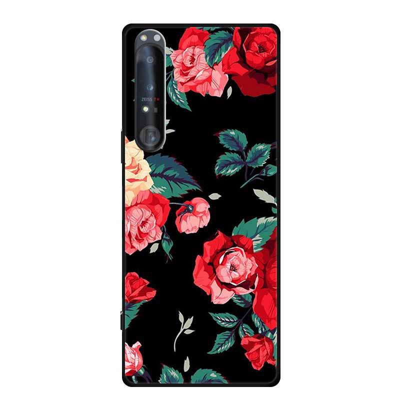 Embossed Color Painted Soft Case with Textured Design for Sony 1 IV Phone