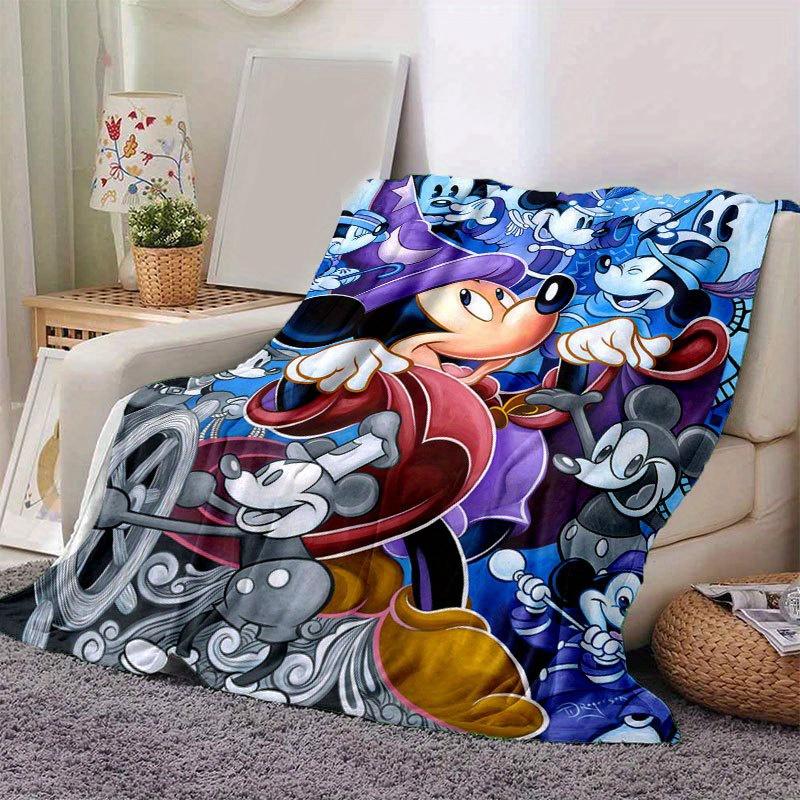 

1pc Mickey Mouse and Minnie Flannel Throw Blanket - Soft, Cozy, And Versatile For All Seasons - Perfect For Couch, Bed, Office, And Travel C 100x150cm