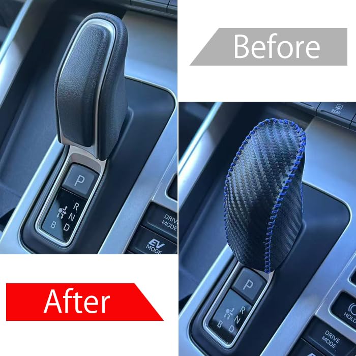 Carbon Leather Shift Knob Cover 90 Series Voxy Noah 40 Series Alphard Vellfire 10 Series Sienta Toyota Compatible Shift Lever Cover Protector Hybrid