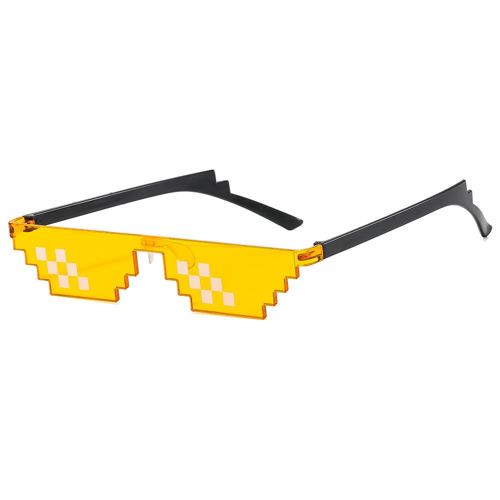 Pixel Mosaic Sunglasses Men Women Funny Retro Fashion Eyewear Unisex Birthday/Party Cosplay Gamer Robot UV400 Sun Glasses