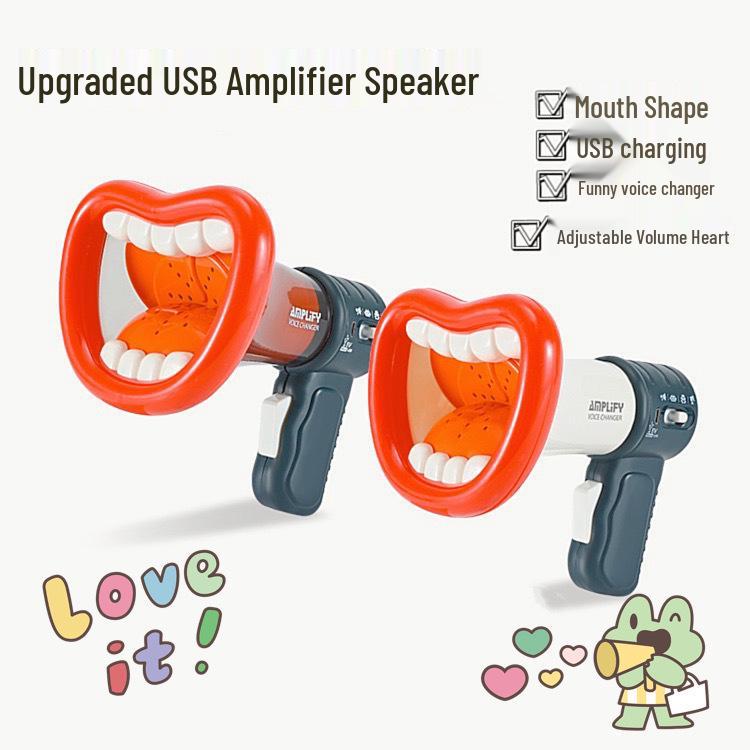 USB Charging Children's Megaphone Voice Changer Toy with Recording Feature