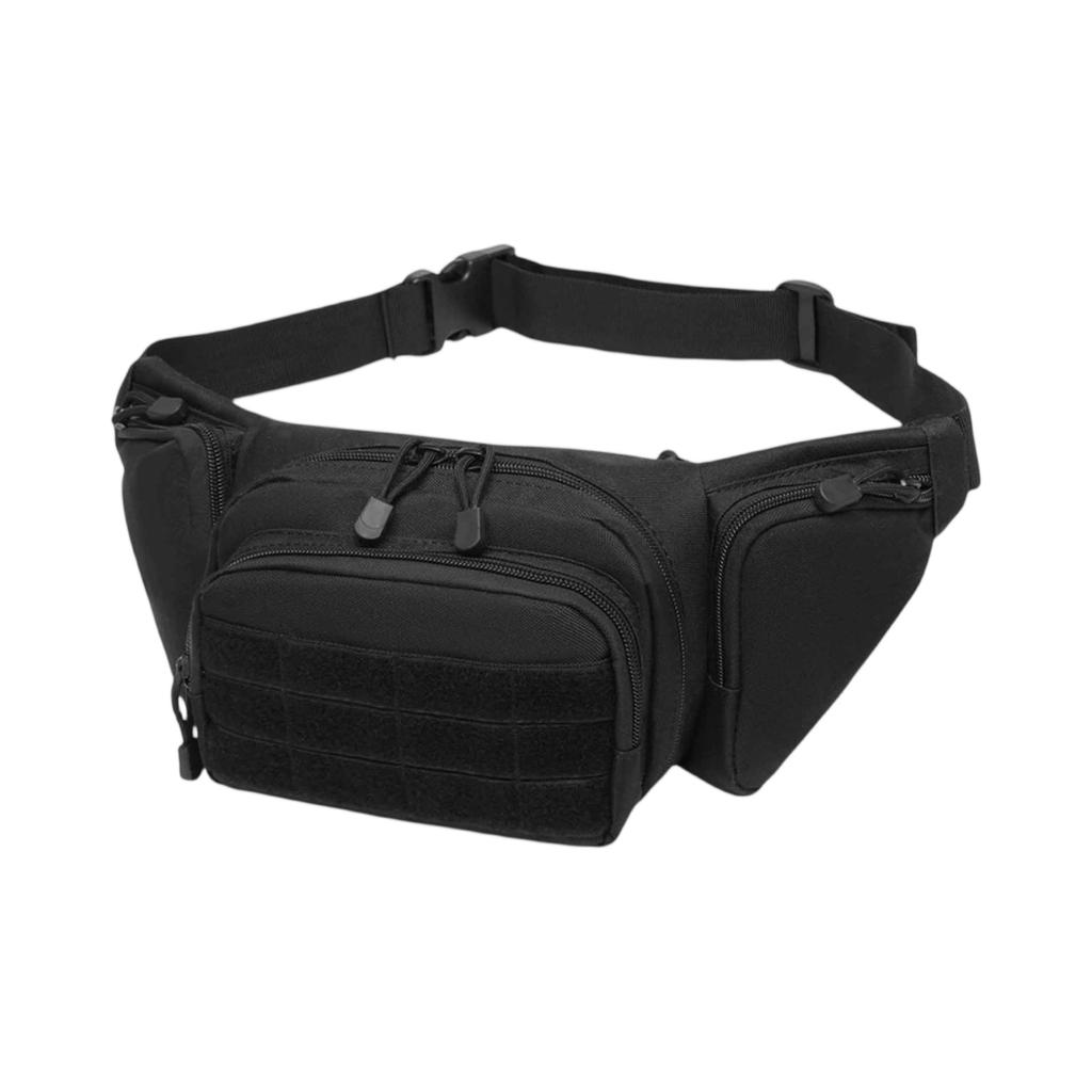 Men's Outdoor Nylon Waist Pack –  Bodypack, Hiking Phone Pouch,  Green Belt Bag for Camping, Hunting, Climbing, Airsoft, and Sports