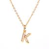 New Diamond Clavicle Necklace with 26 Alphabet Pendants - Stylish European and American Jewelry