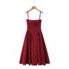 2026 Spring Women's 3D Underwire Waist-Cinched Pleated Christmas Dress
