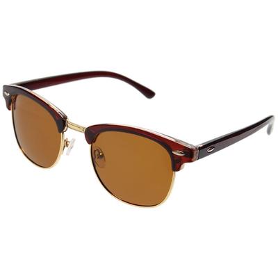 [Goods Land] Polarized Sunglasses, Polarized Fashion, Browline Frame, Wellington Style, GD-SGL-CLMT-BRBR