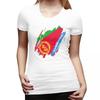 Eritrea Vlag Trots Eritrees T-shirt voor Dames Ronde Hals Streetwear T-shirts Dames T-shirts Korte Zomerkleding Tops