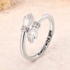 Love Hug Ringe, verstellbare Öffnung für Damen, silberfarben, modisch, größenverstellbar, kreative Accessoires