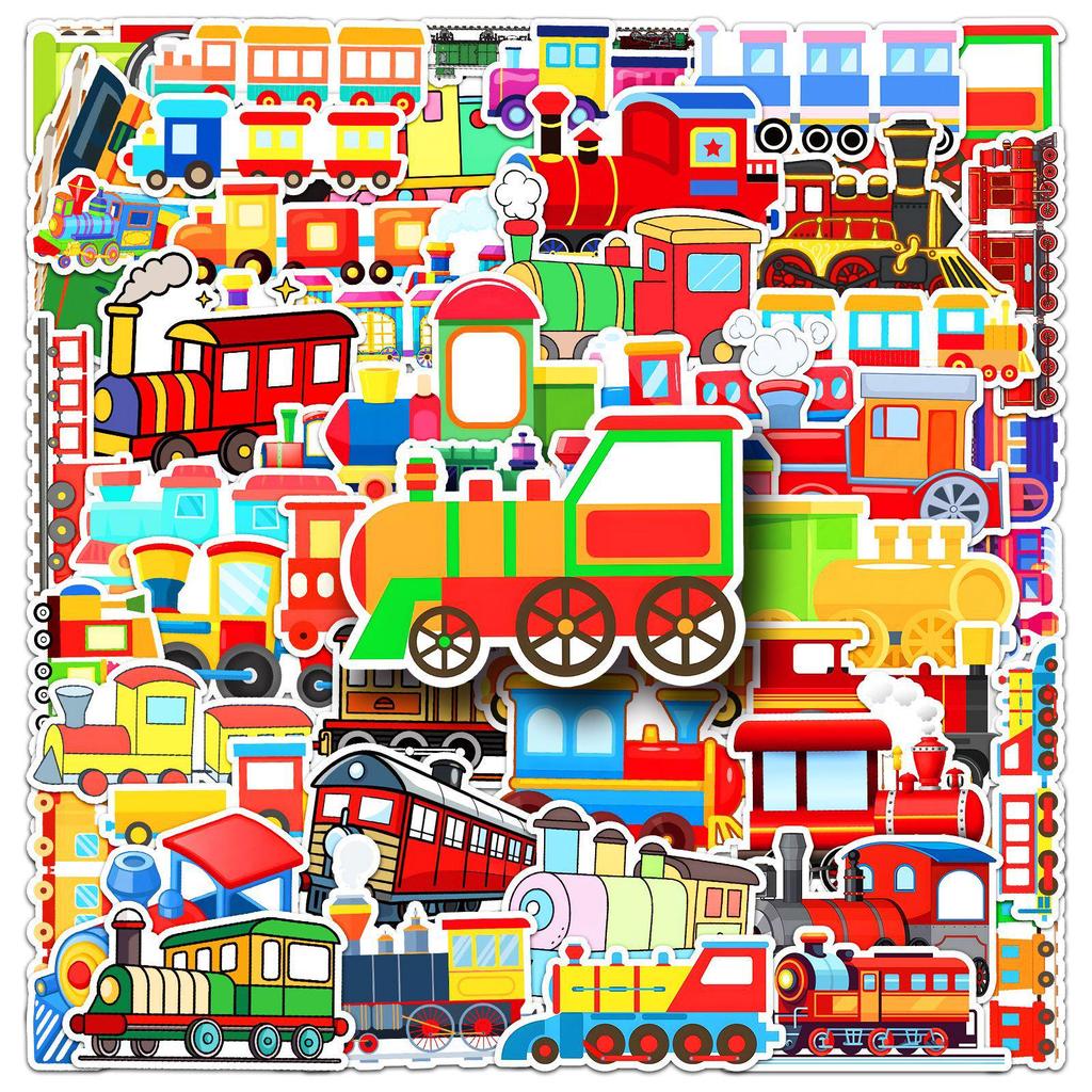 50 Little Train Graffiti Stickers: Creative Cartoon Suitcase & Stationery Decoration