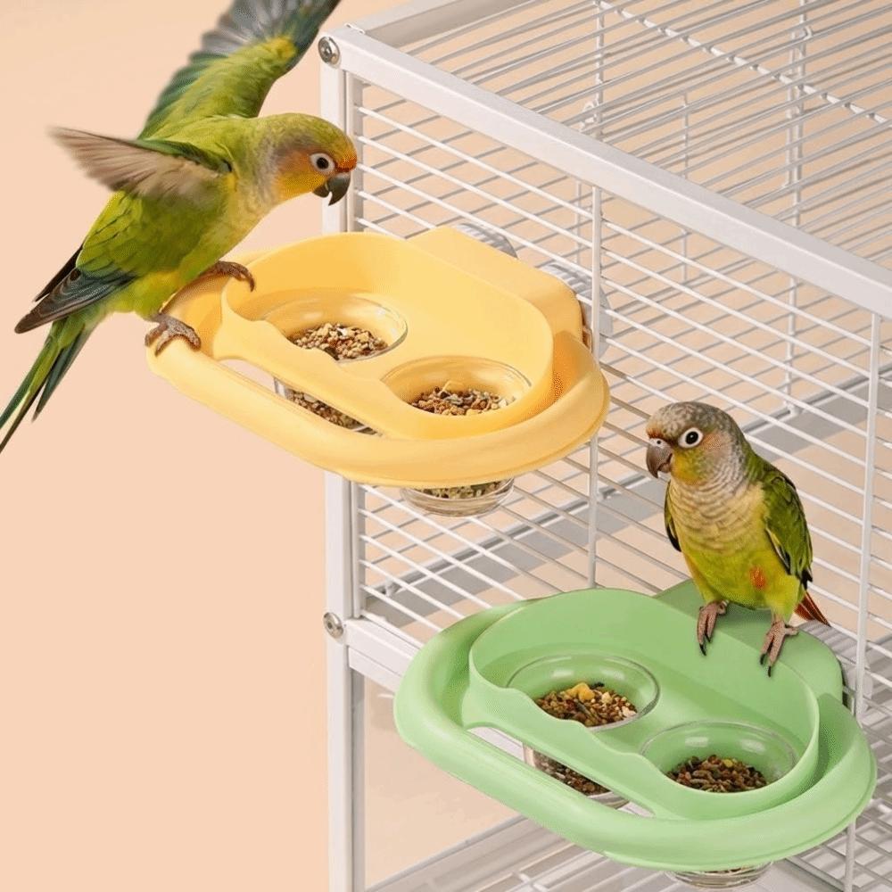 Splash-Proof Bird Water Food Bowl Removable Bird Cage Bowl Practical Parrot Feeder  Cockatiels