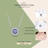 Devil's Eye S925 Sterling Silver Necklace Zircon Pendant for Women Evil's Eye Necklace Custom Fine Jewelry Necklaces