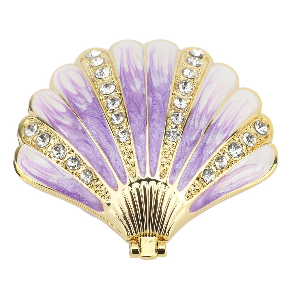 Trinket Box Metal Sea  Figurine with Rhinestone Decor Jewelry Display Holder for Ear s   Necklace