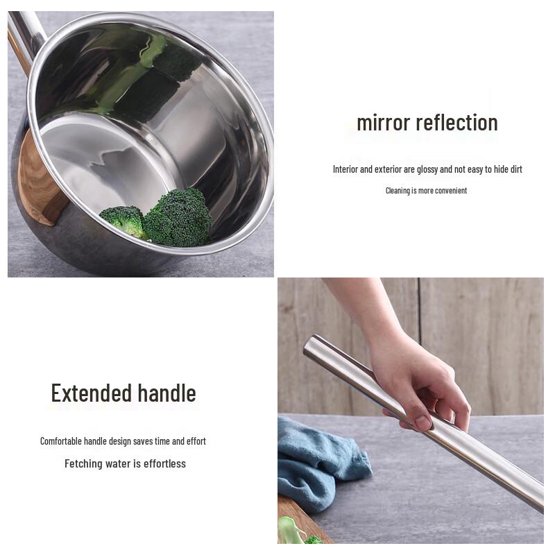 Thickened Stainless Steel Long-Handle Ladle
