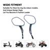 WTZMOTO Motorcycle Handlebar Side Mirror Harley Mirror Rearview Mirror Motorcycle Mirror Black