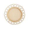 Rattan Coaster Retro Exquisite Bamboo Flower Shaped Coffee Boho Coasters Living Room