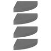 VidaXL Floating Corner Shelves 4 Pcs Glossy Grey 25x25x3.8cm MDF