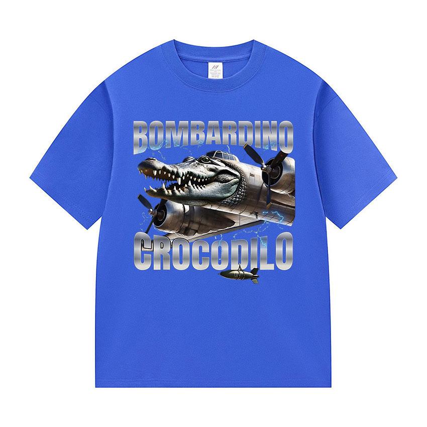 Limitované Bombardino Krokodýl Vtipné Meme Tričko Pánské Dámské Letní O-výstřih Krátký rukáv Tričko Módní Vysoce kvalitní Bavlněná Trička