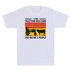 Farmer I Like Tractors And Cows And Maybe 3 People Retro Vintage Unisexs Tshirt